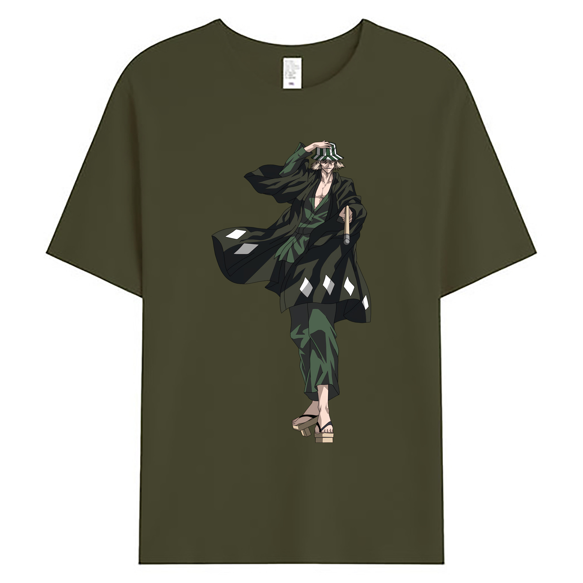 （画像用） "ブリーチ 浦原 喜助（うらはら きすけ） BLEACH Urahara Kisuke " 綿100％ メンズ半袖Tシャツ｜肌触りやわらか＆通気性